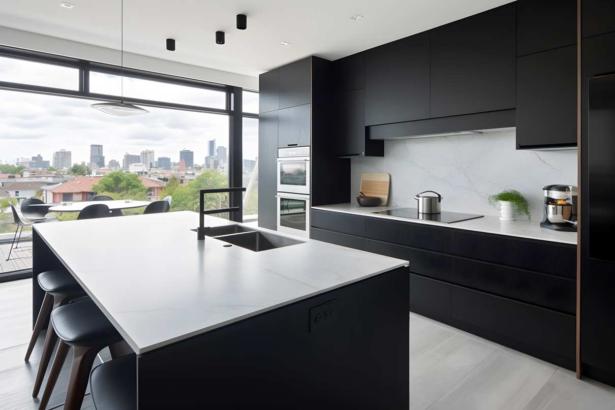 black-kitchen-with-view-city-skyline