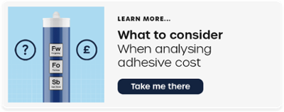 analysing adhesive cost